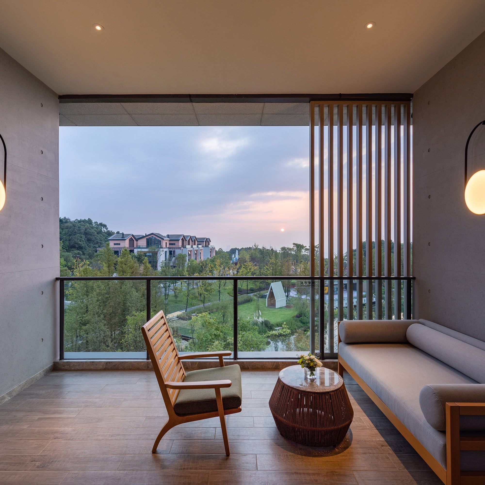 a room with a couch and a table