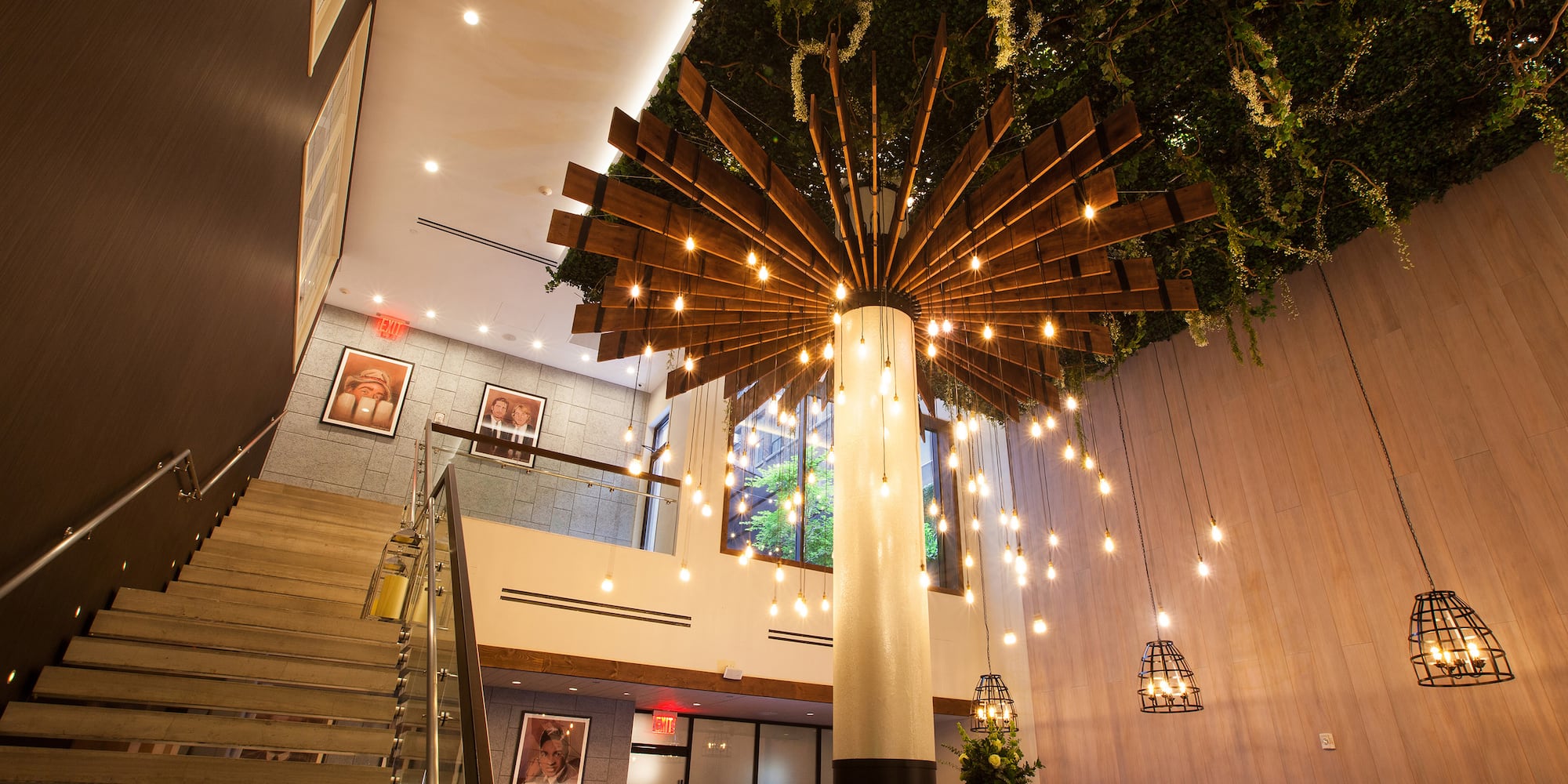 a large chandelier in a room