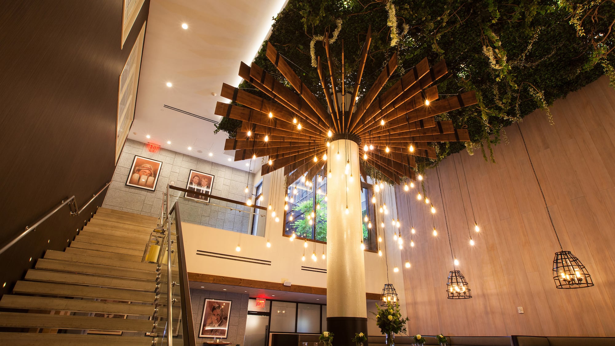 a large chandelier in a room