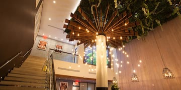 a large chandelier in a room