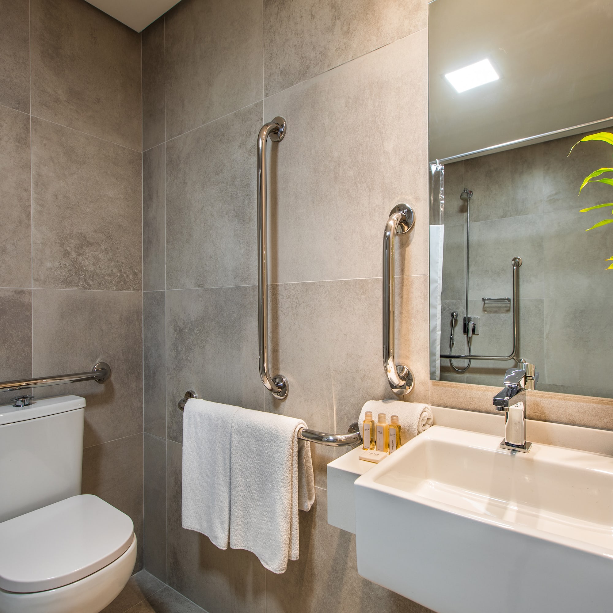 a bathroom with a sink and mirror