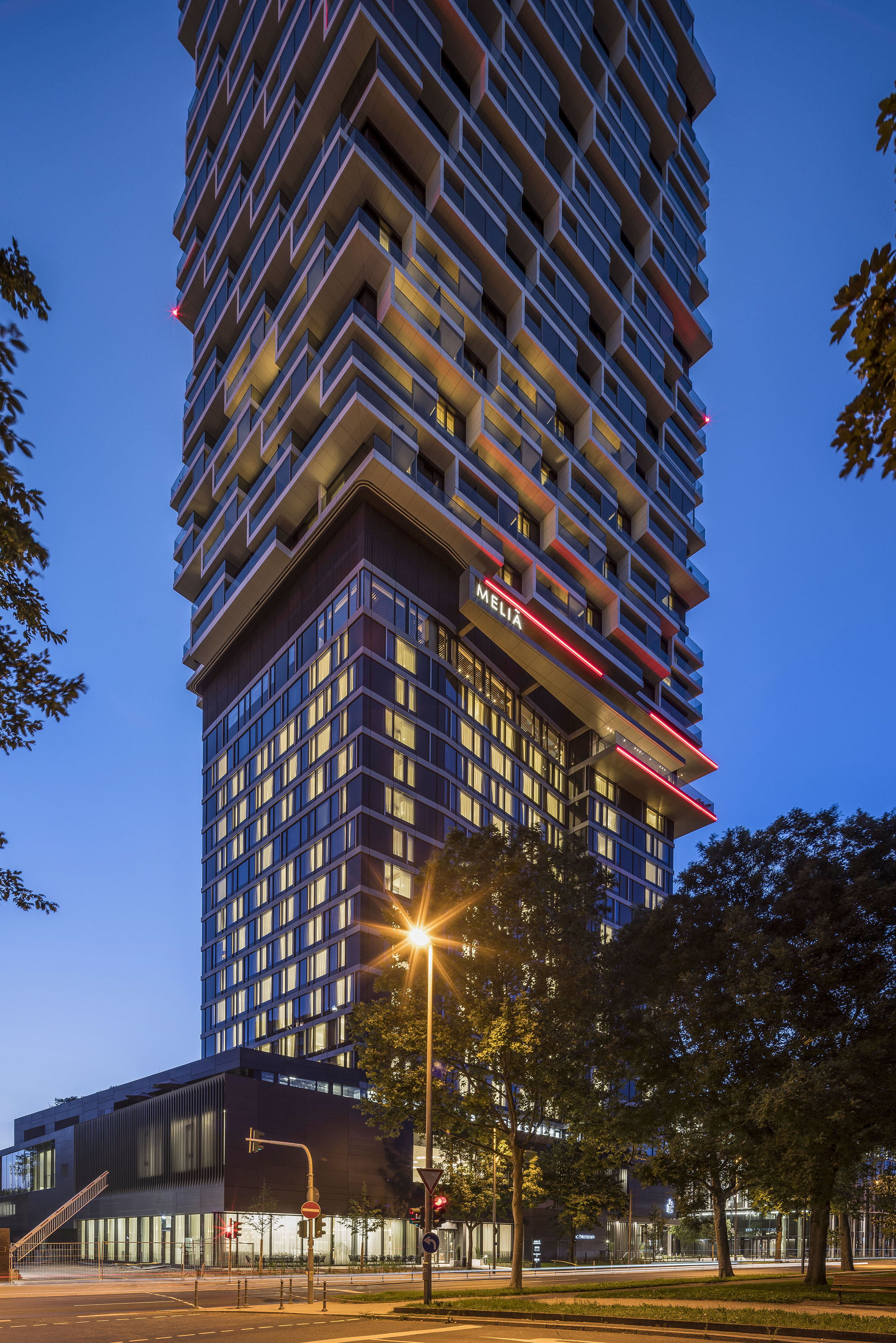 a tall building with many windows