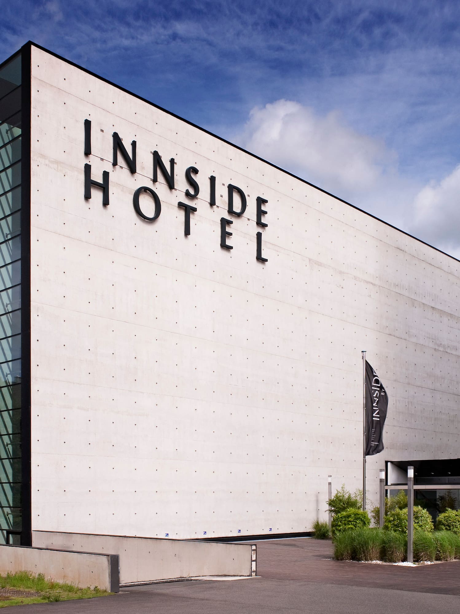 a building with a sign on the side