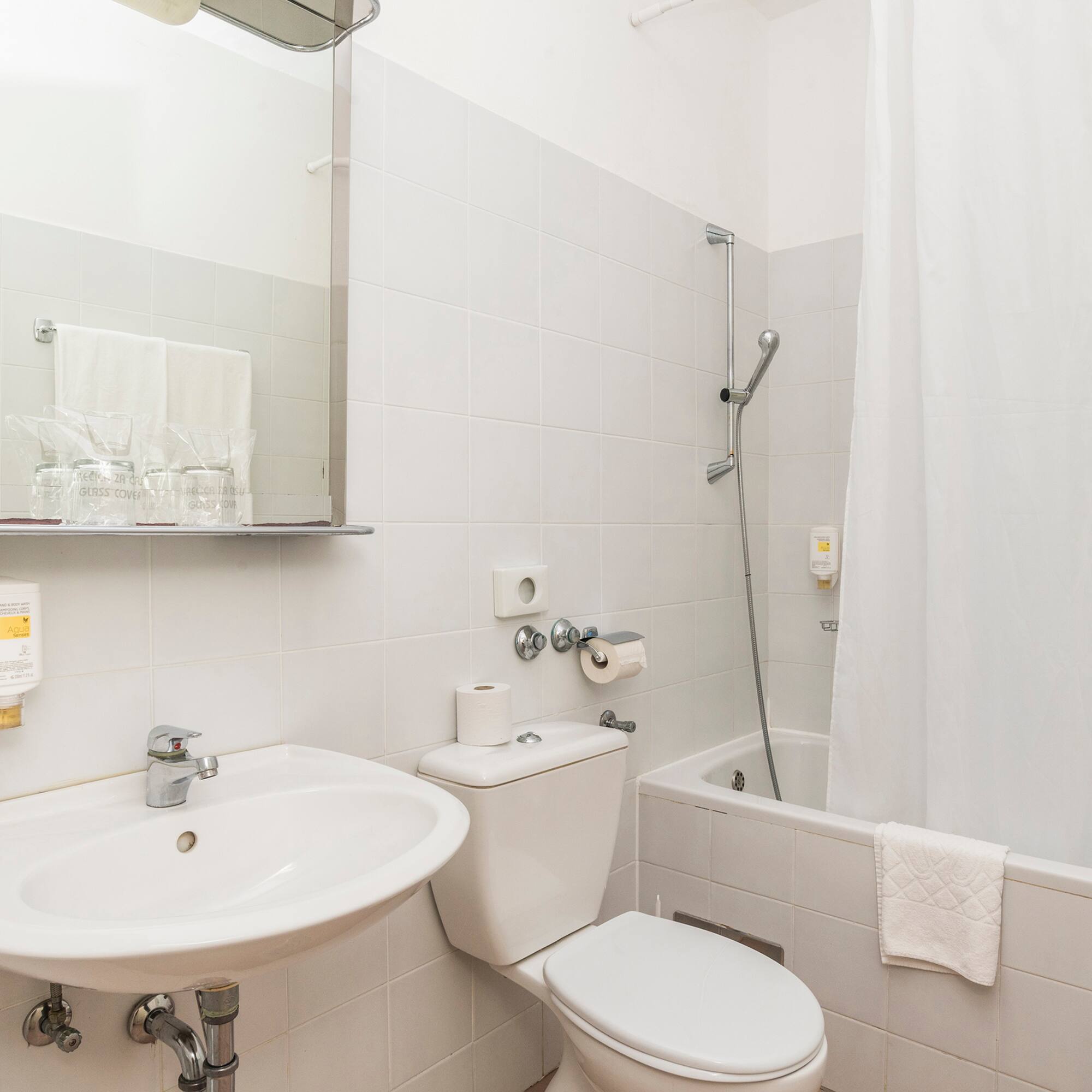 a bathroom with a sink and toilet