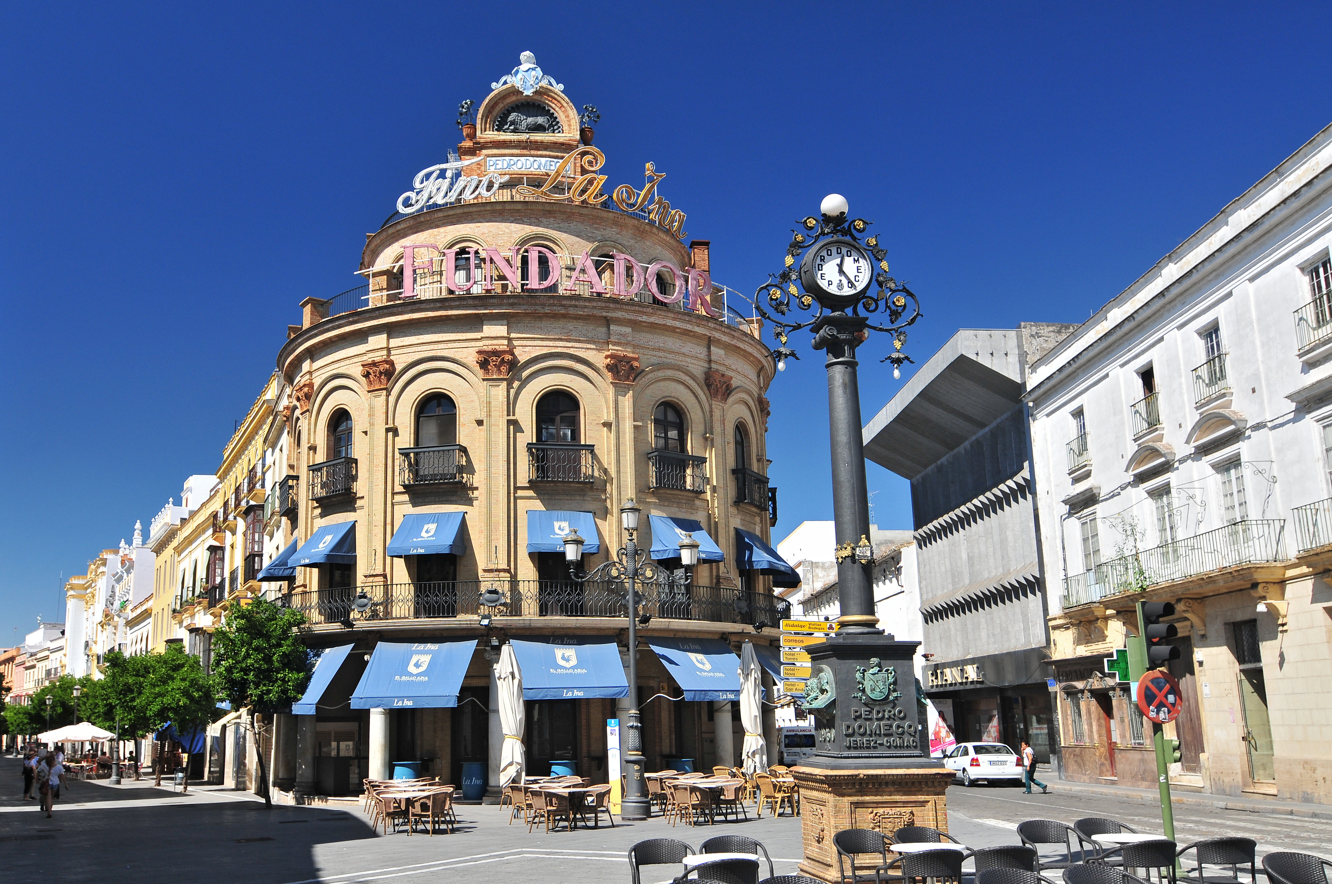 a building with a clock on the side