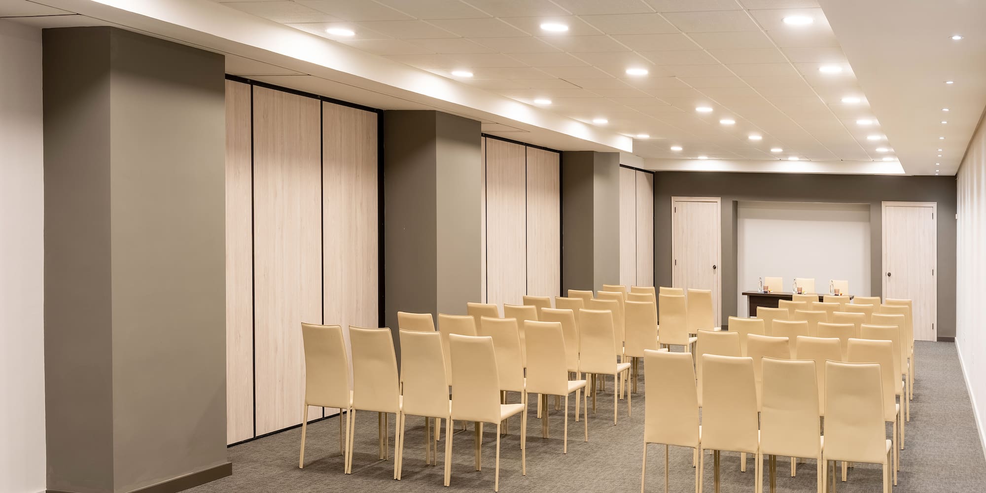 a room with many chairs