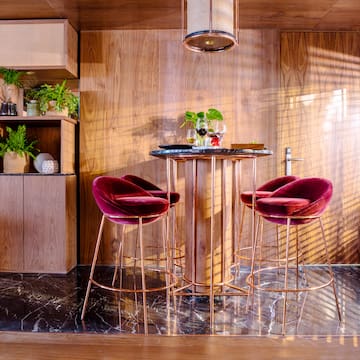 a table with chairs around it