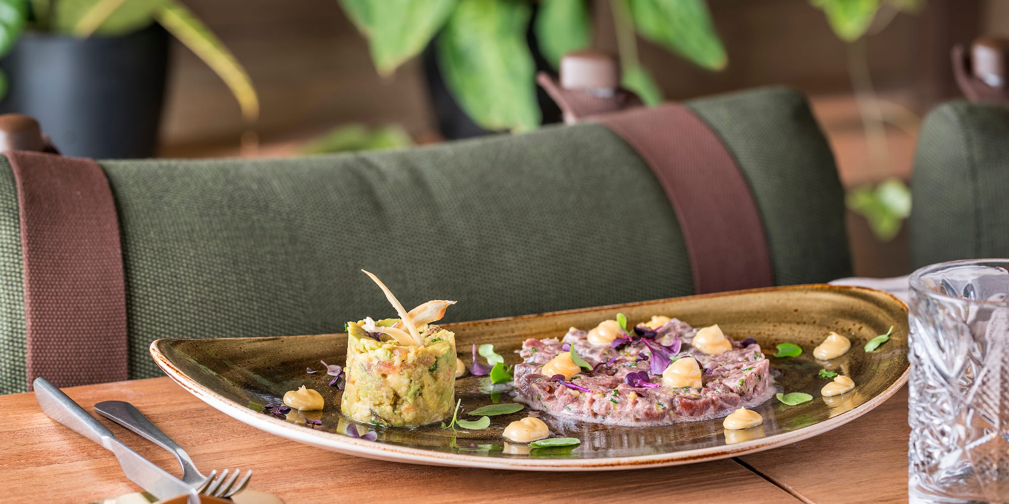 a plate of food on a table