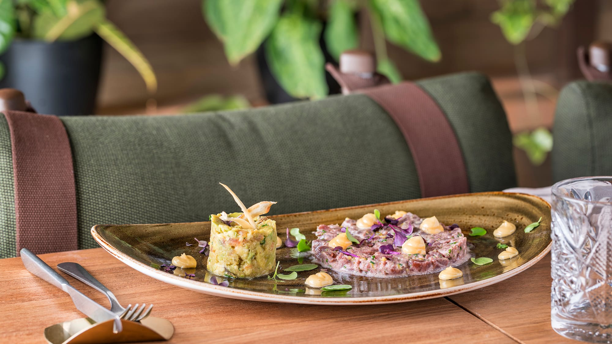 a plate of food on a table