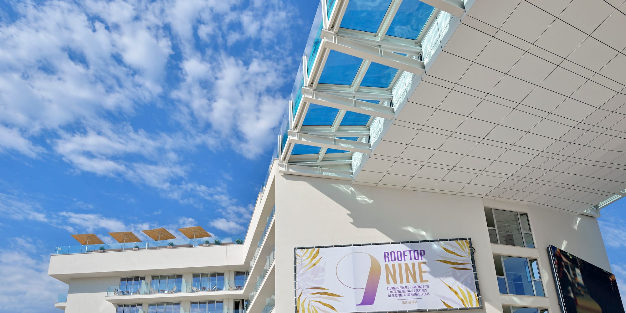 a building with a sign on the side