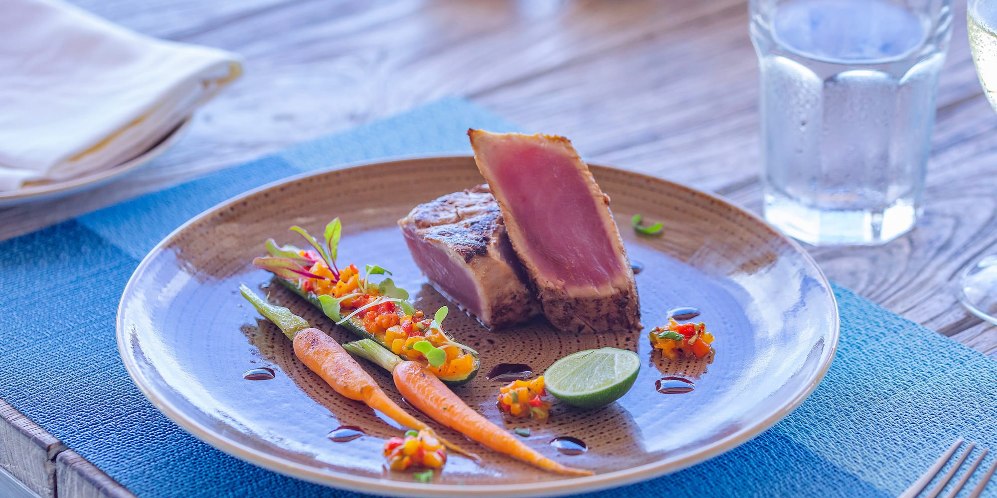 a plate of food on a table