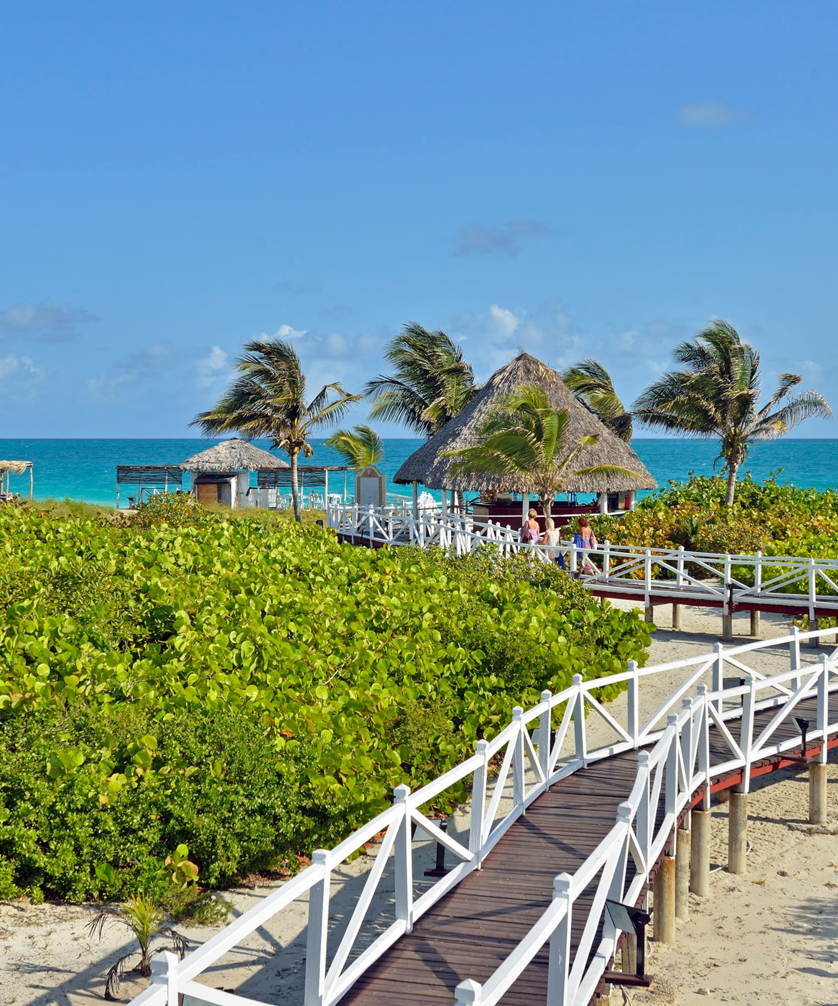 a walkway leading to a beach