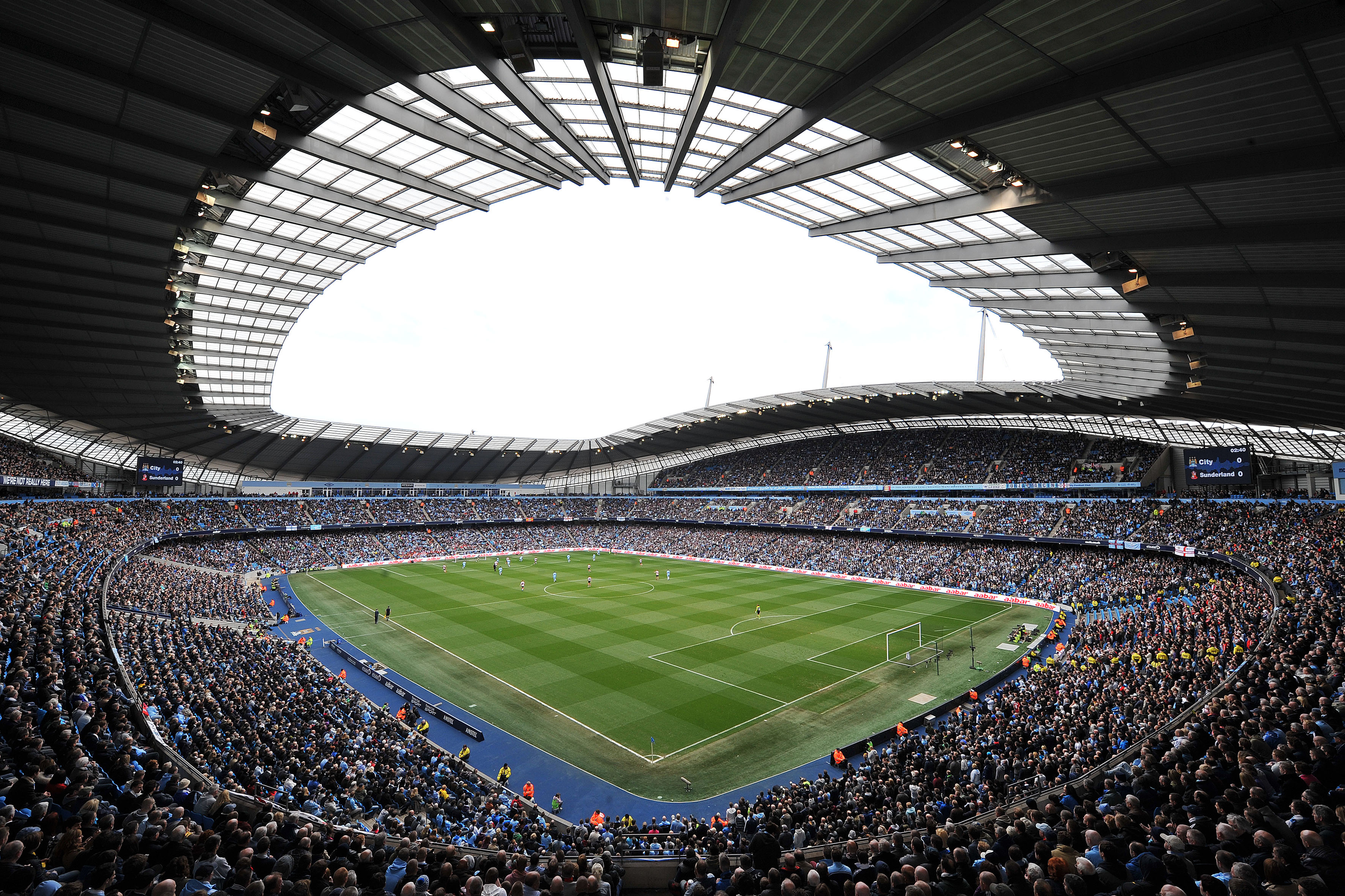 a large stadium filled with people