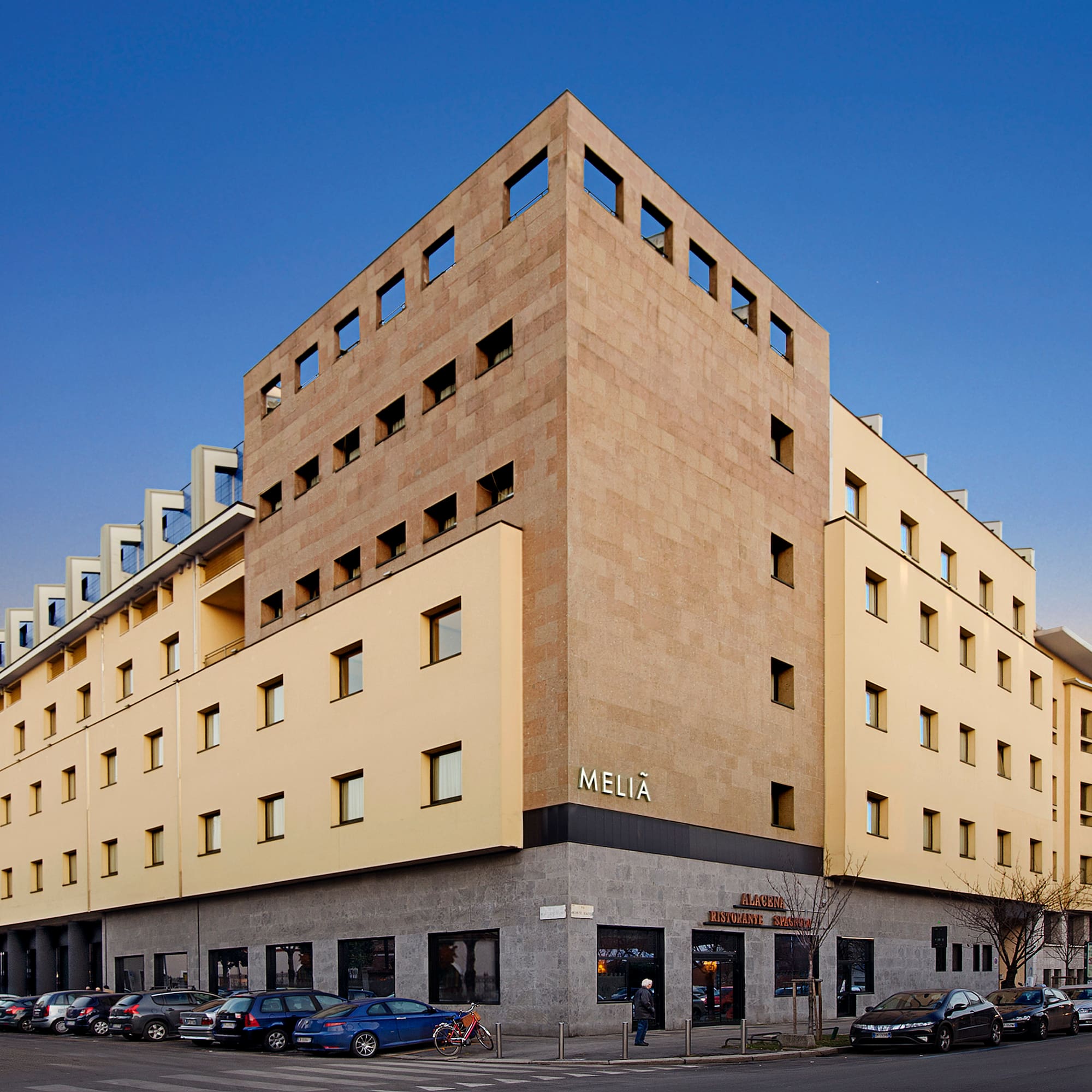 a building with many windows