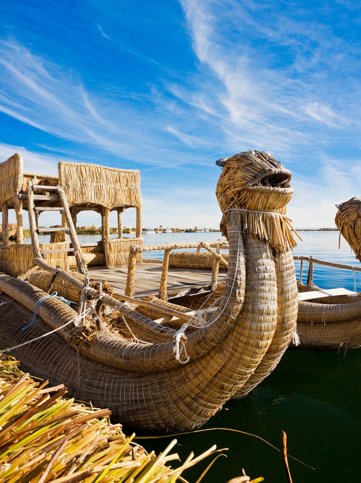 a boat made of straw