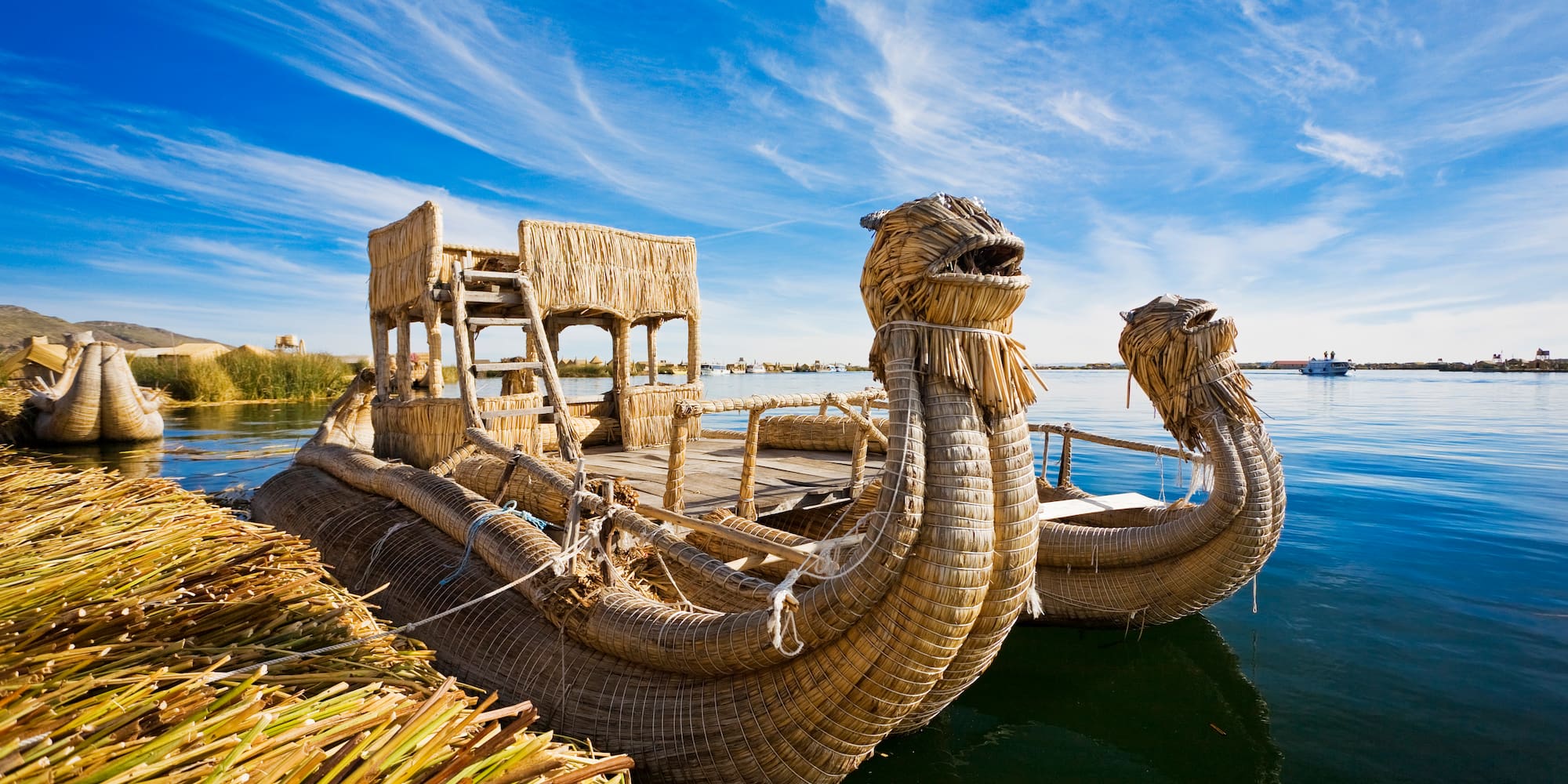 a boat made of straw