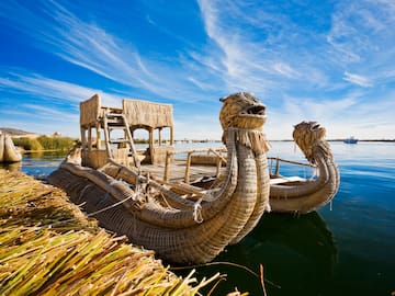 a boat made of straw