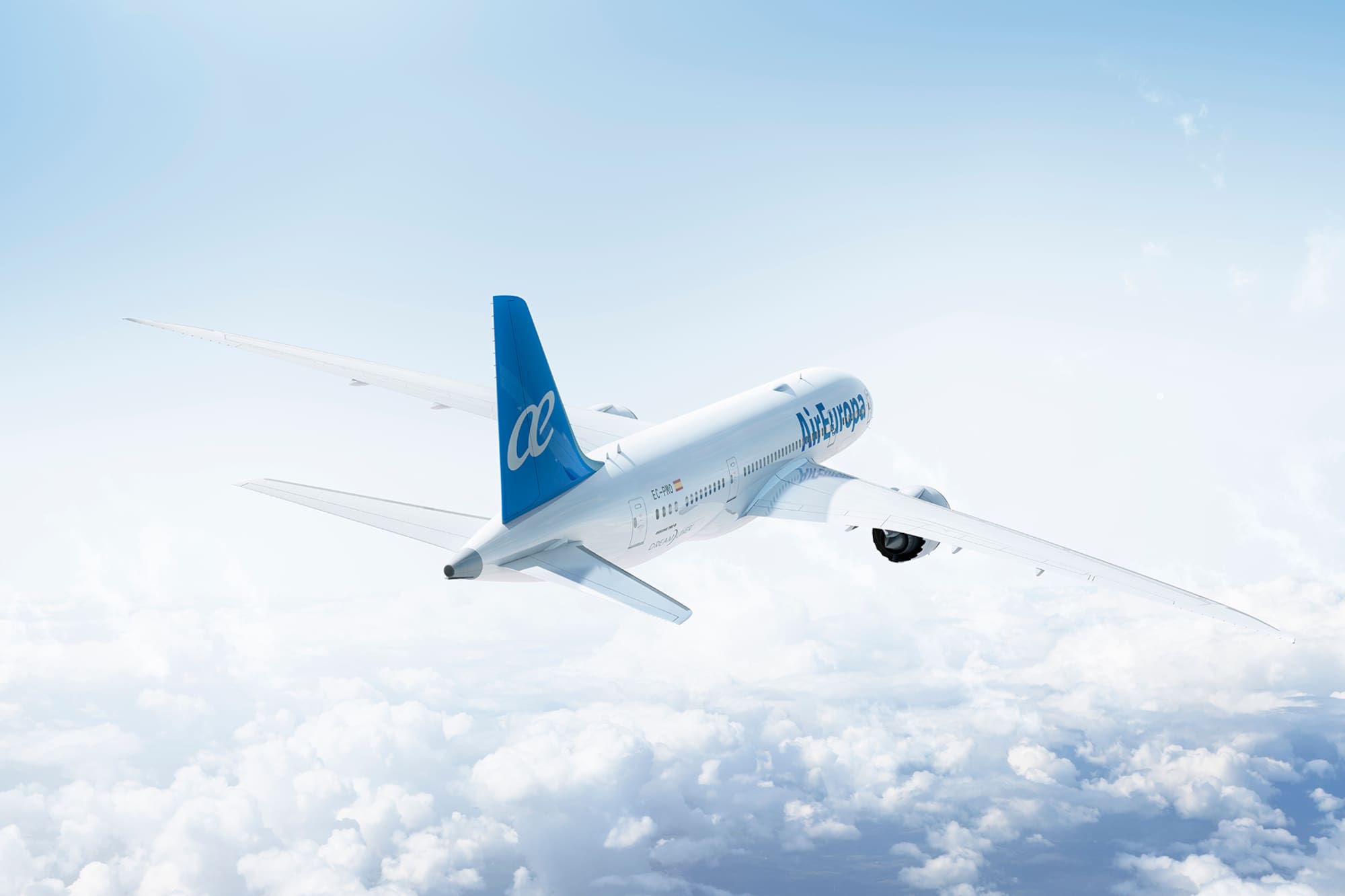 a plane flying in the sky