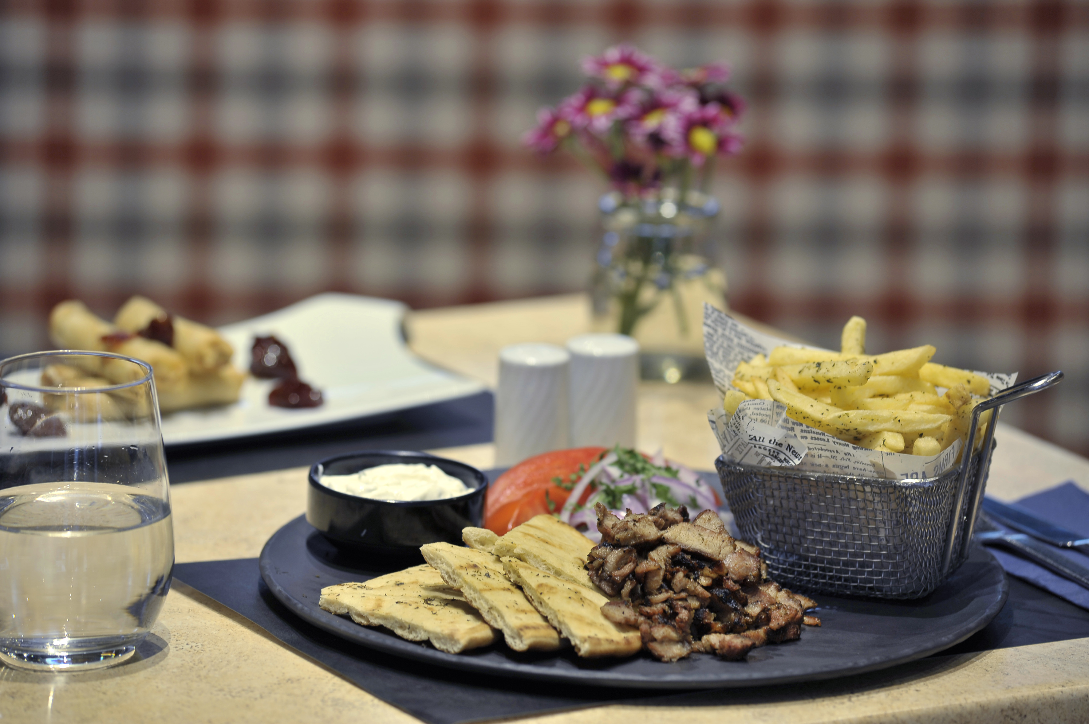 a plate of food on a table
