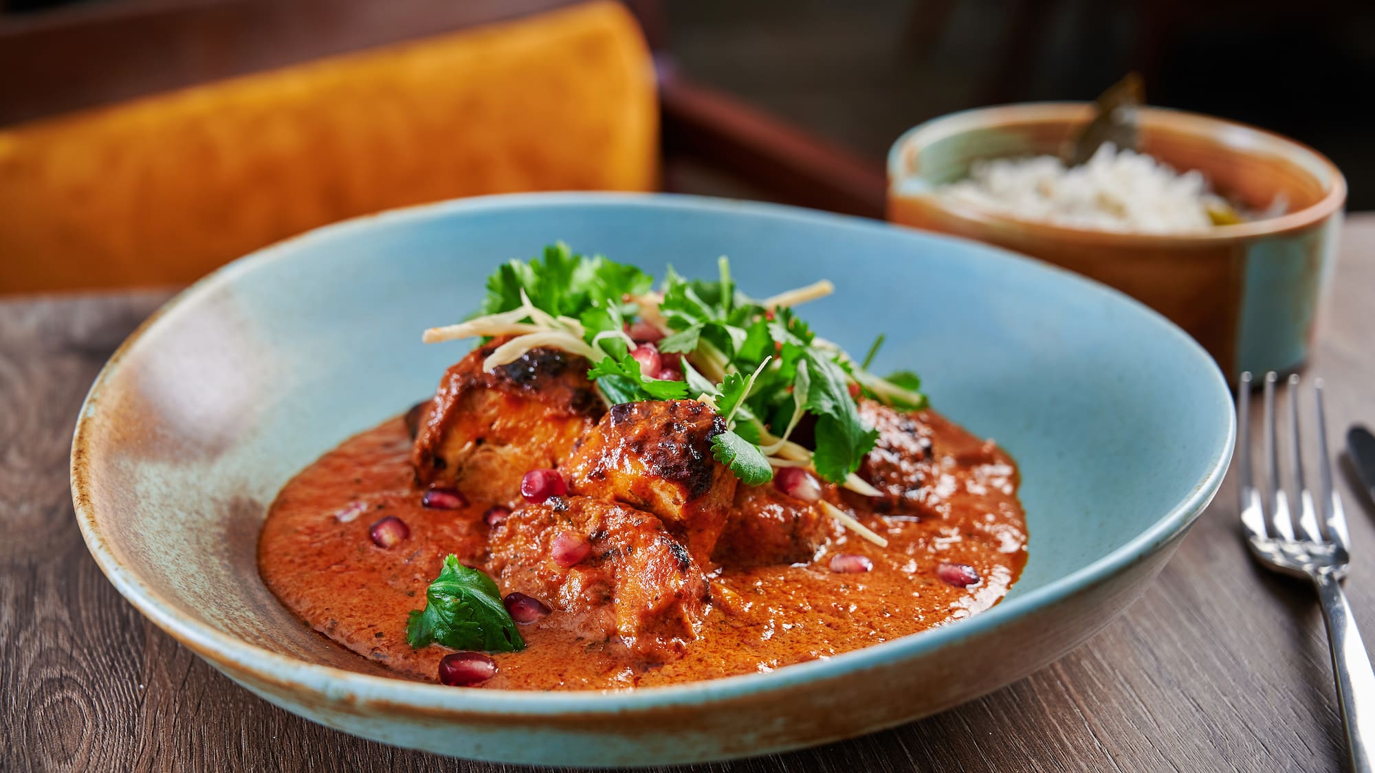 a bowl of food on a table