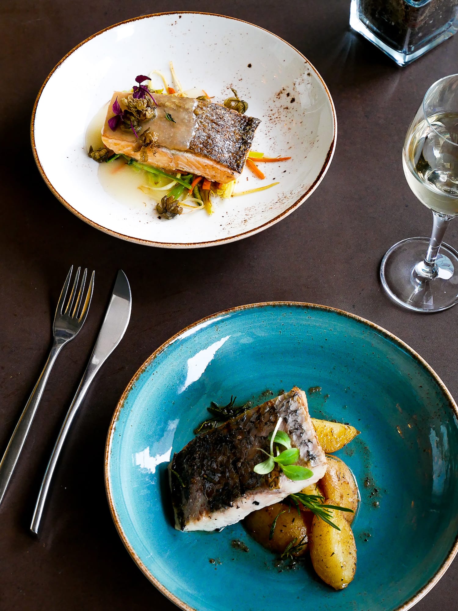 a plate of food on a table