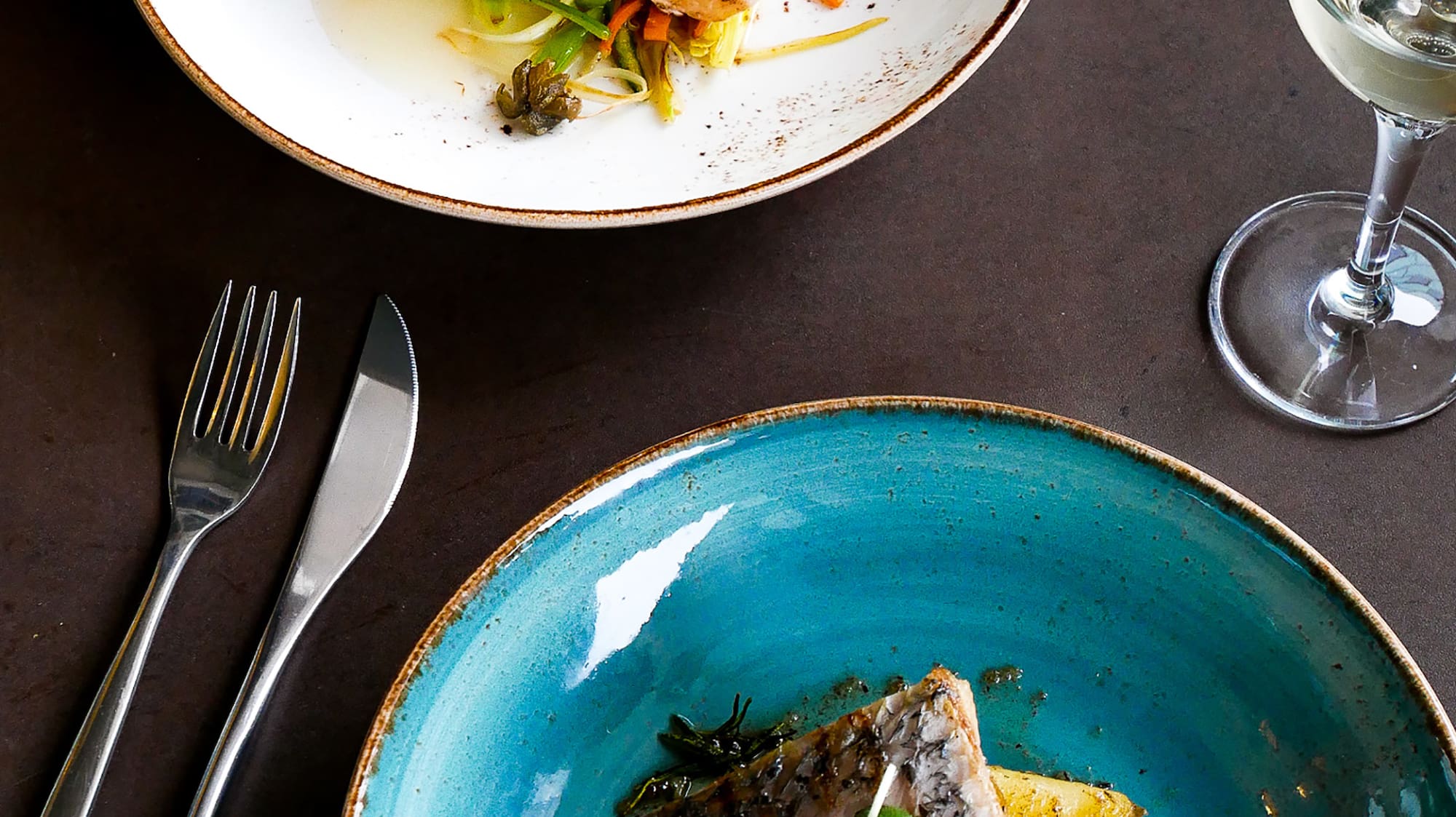 a plate of food on a table