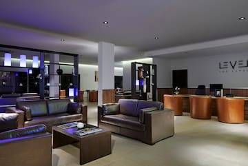 a room with couches and a table