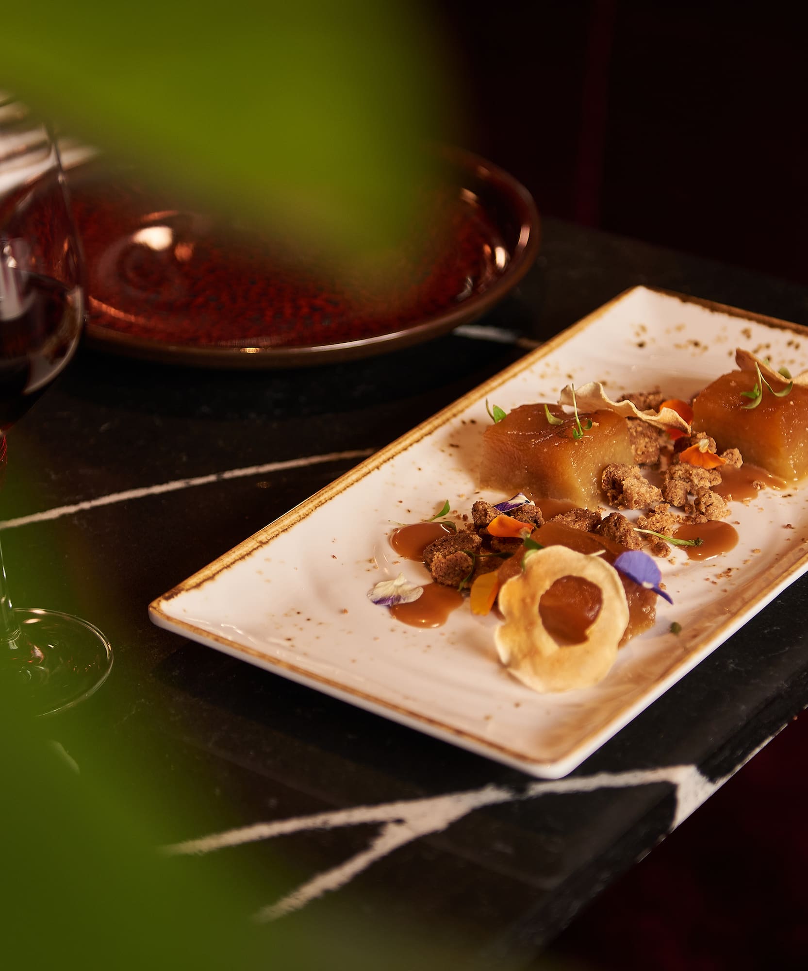 a plate of food on a table