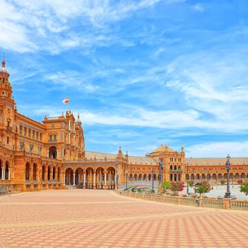 a large building with a large courtyard