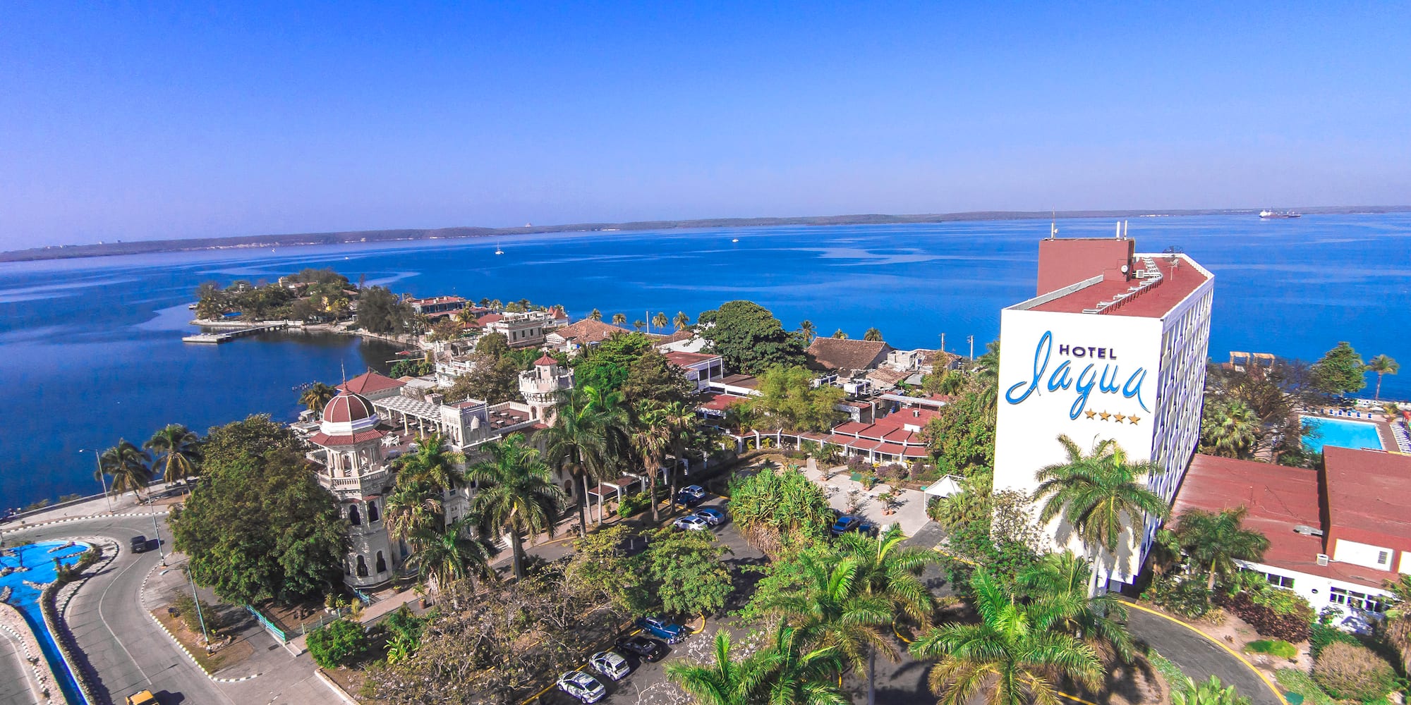 a building near the water