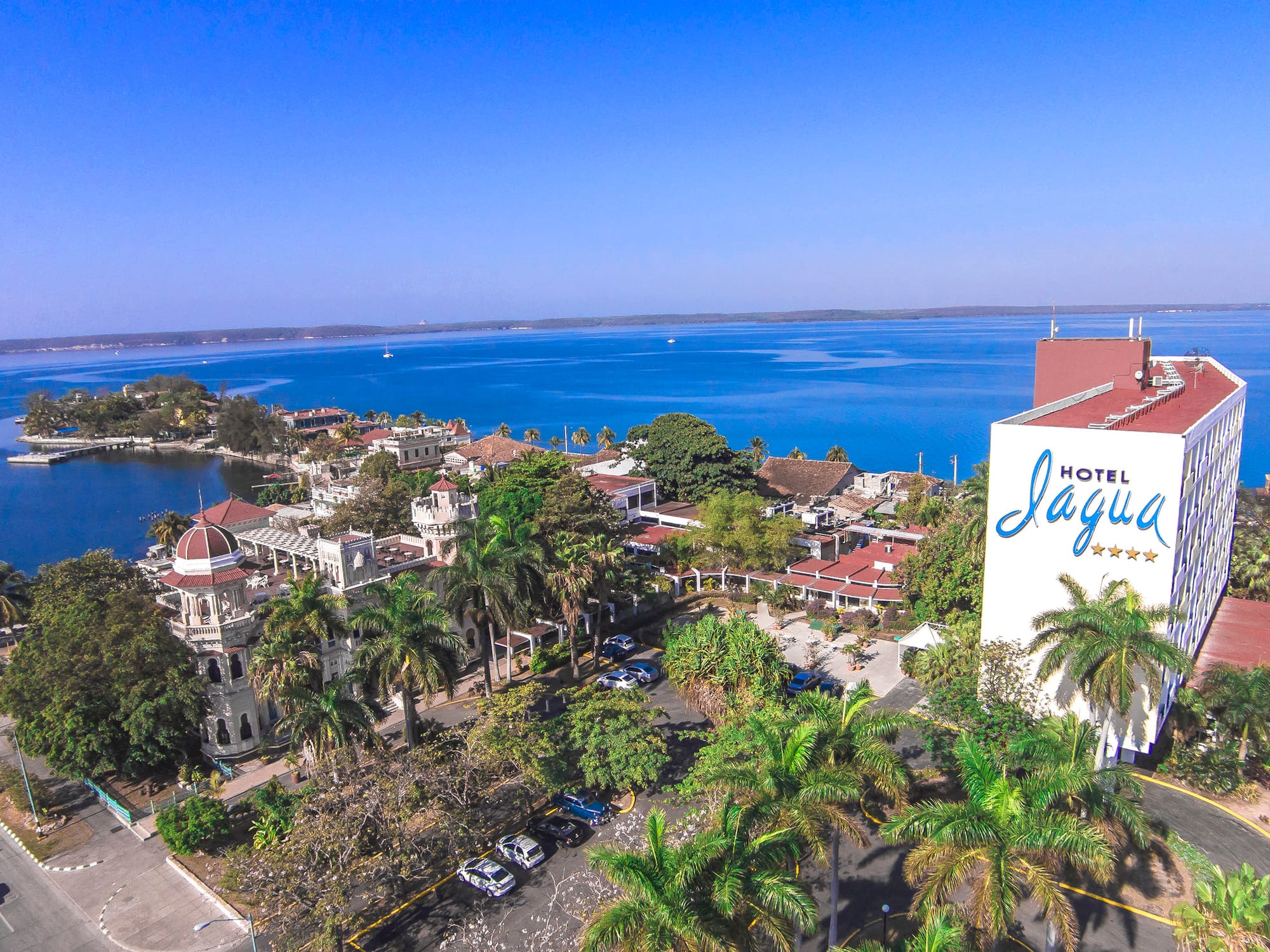 a building near the water
