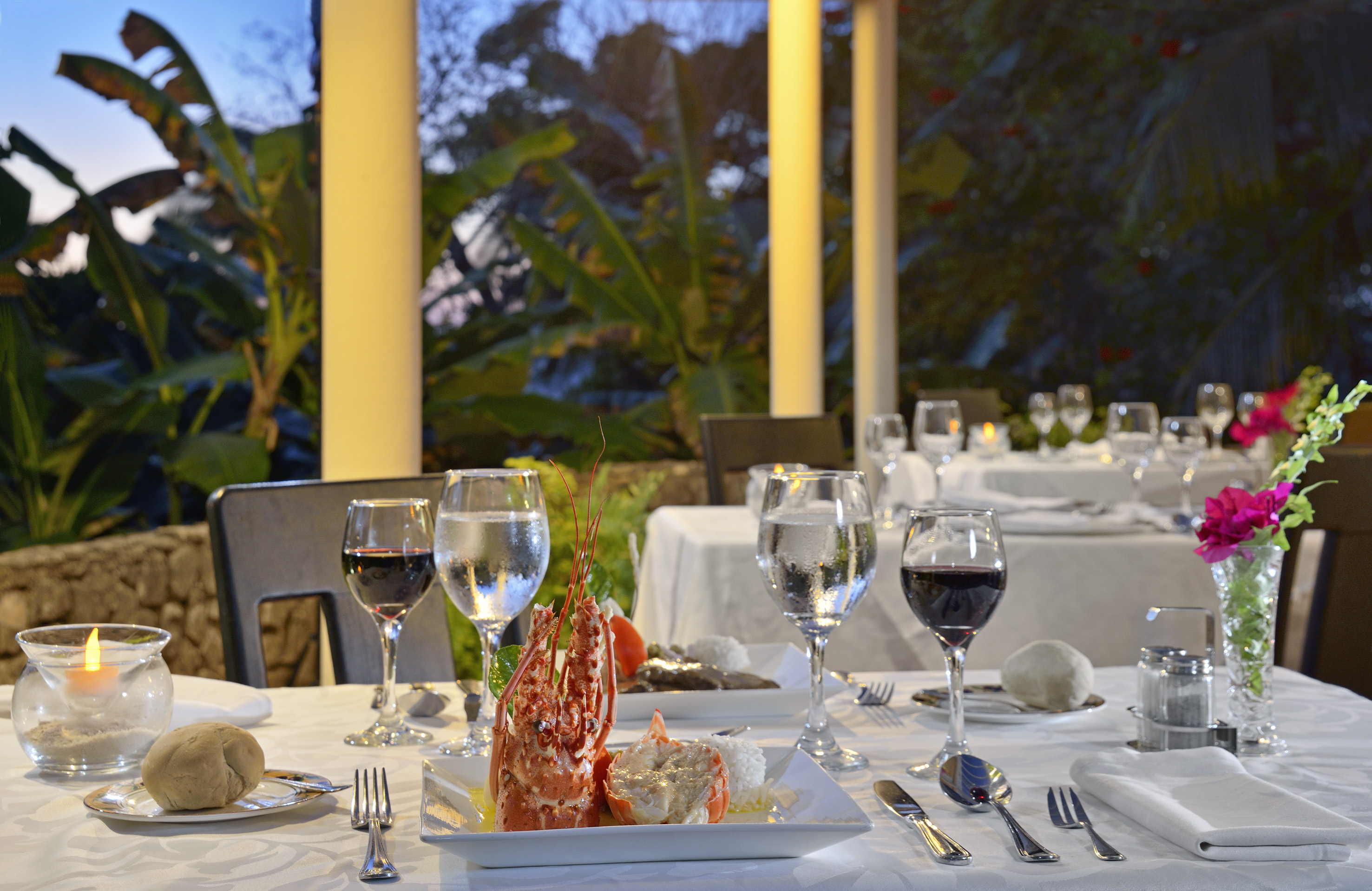 a table set for a dinner party