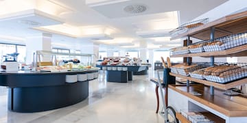 a food store with shelves of food