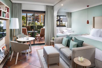 a room with a couch and a table
