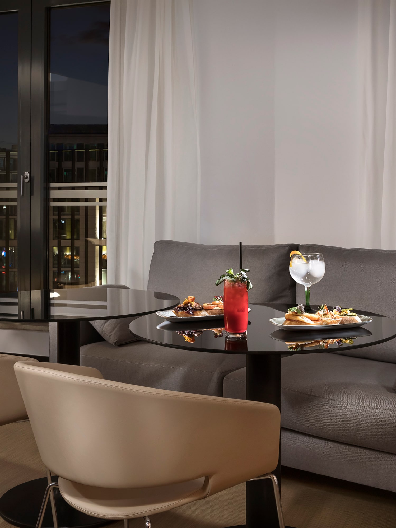 a table with food on it