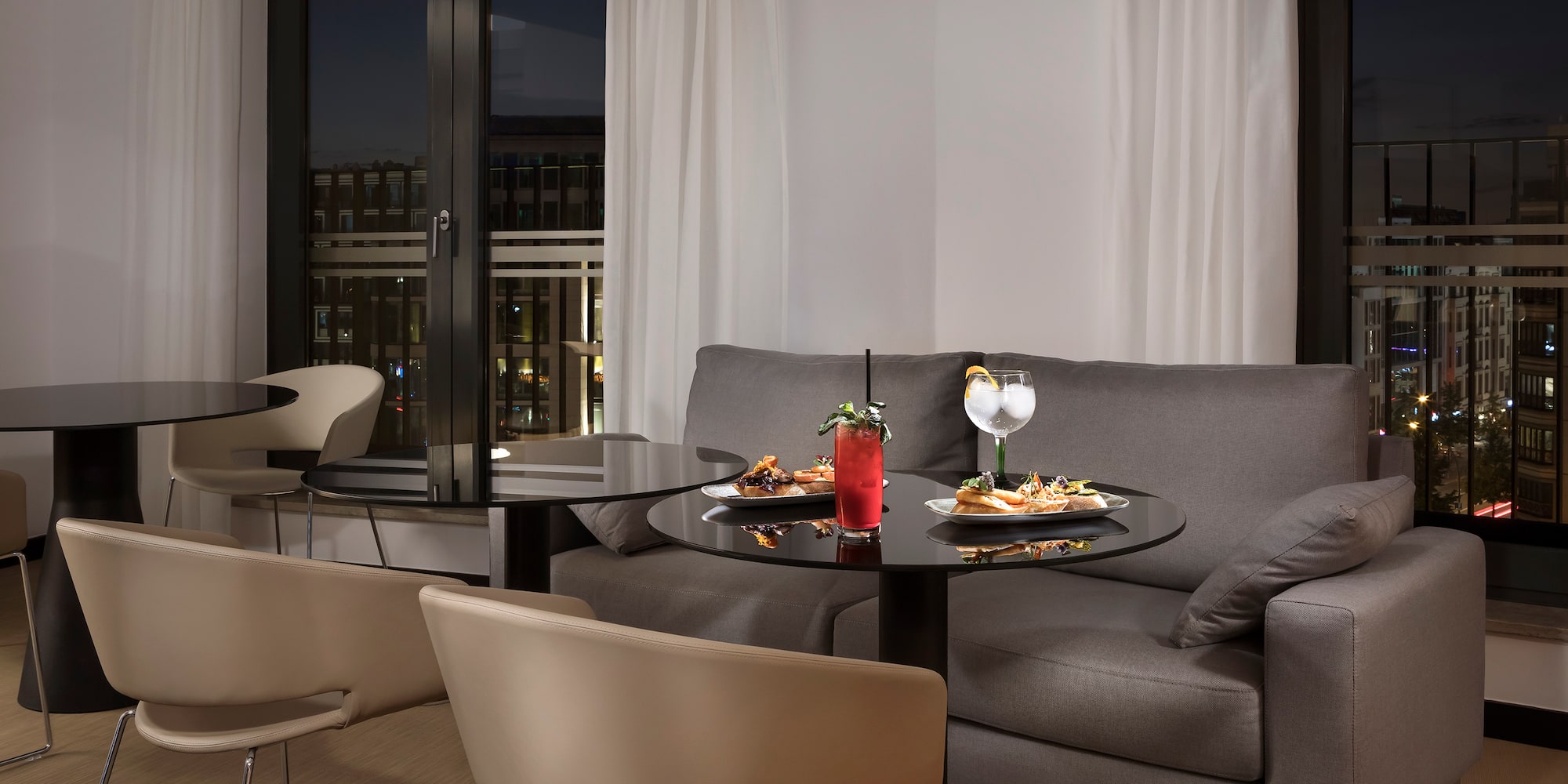 a table with food on it