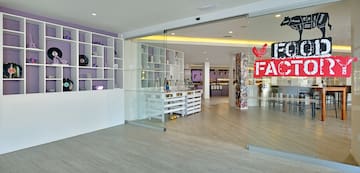 a glass door in a store