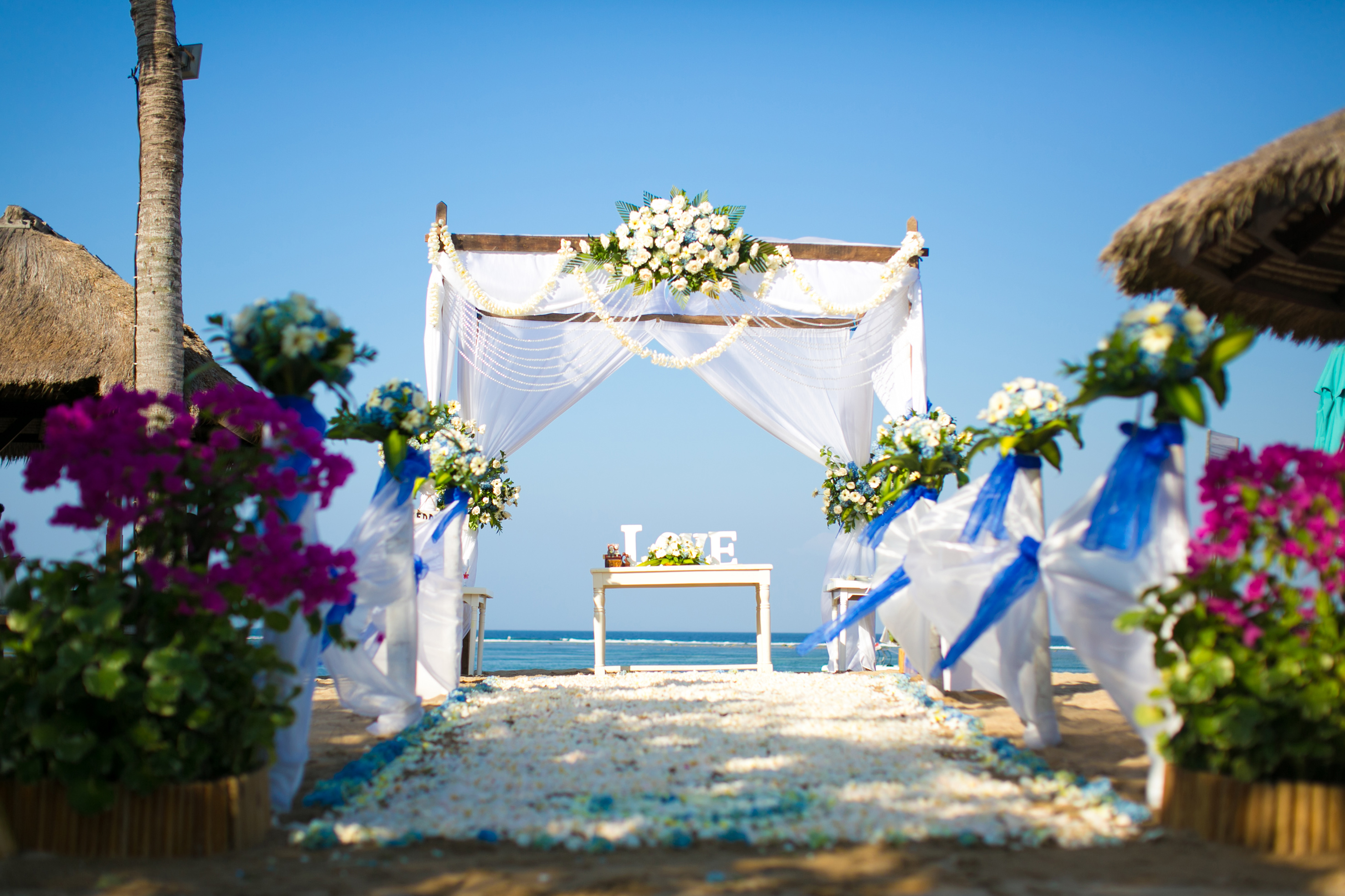 a wedding ceremony on a beach