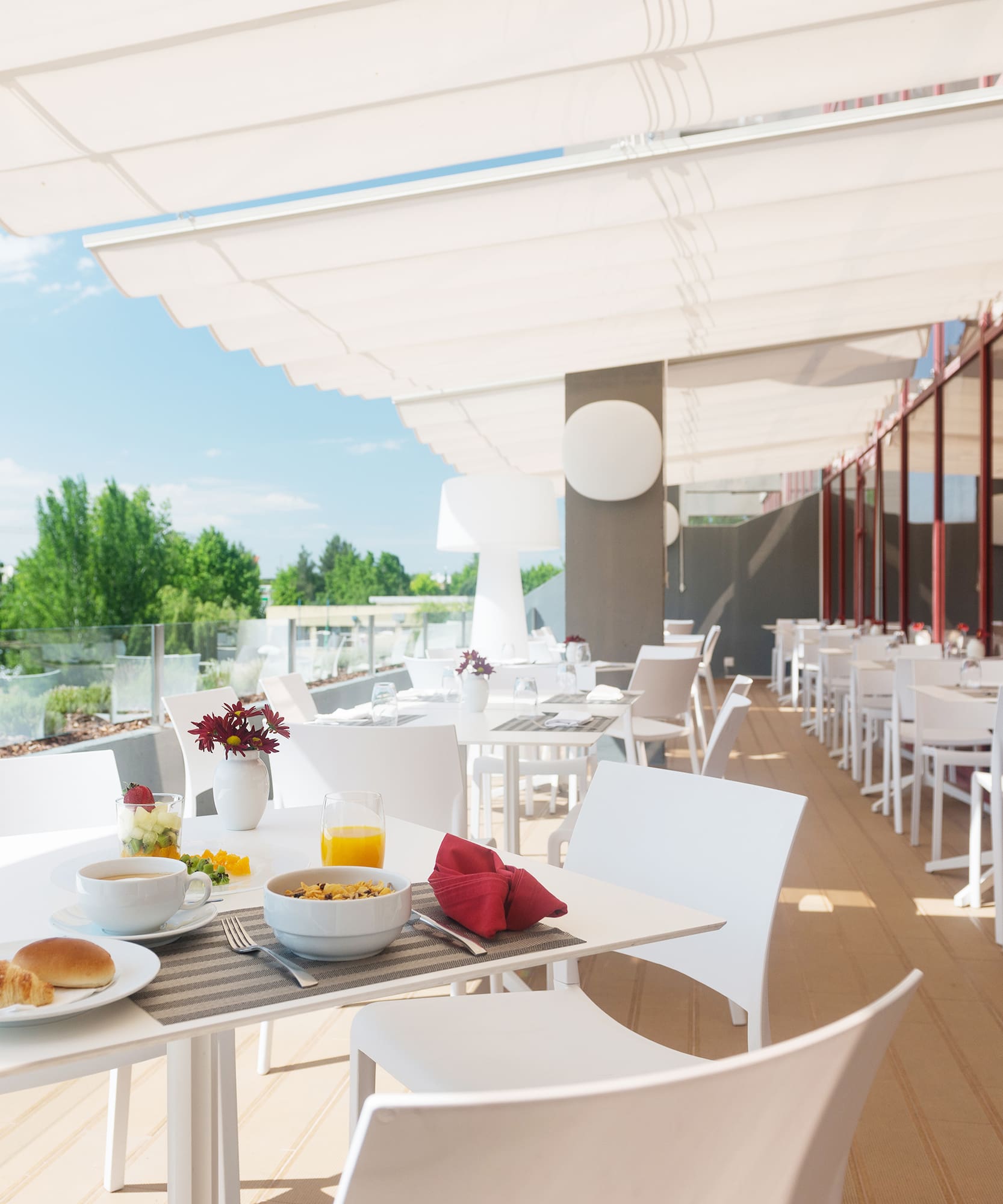 a table with food on it