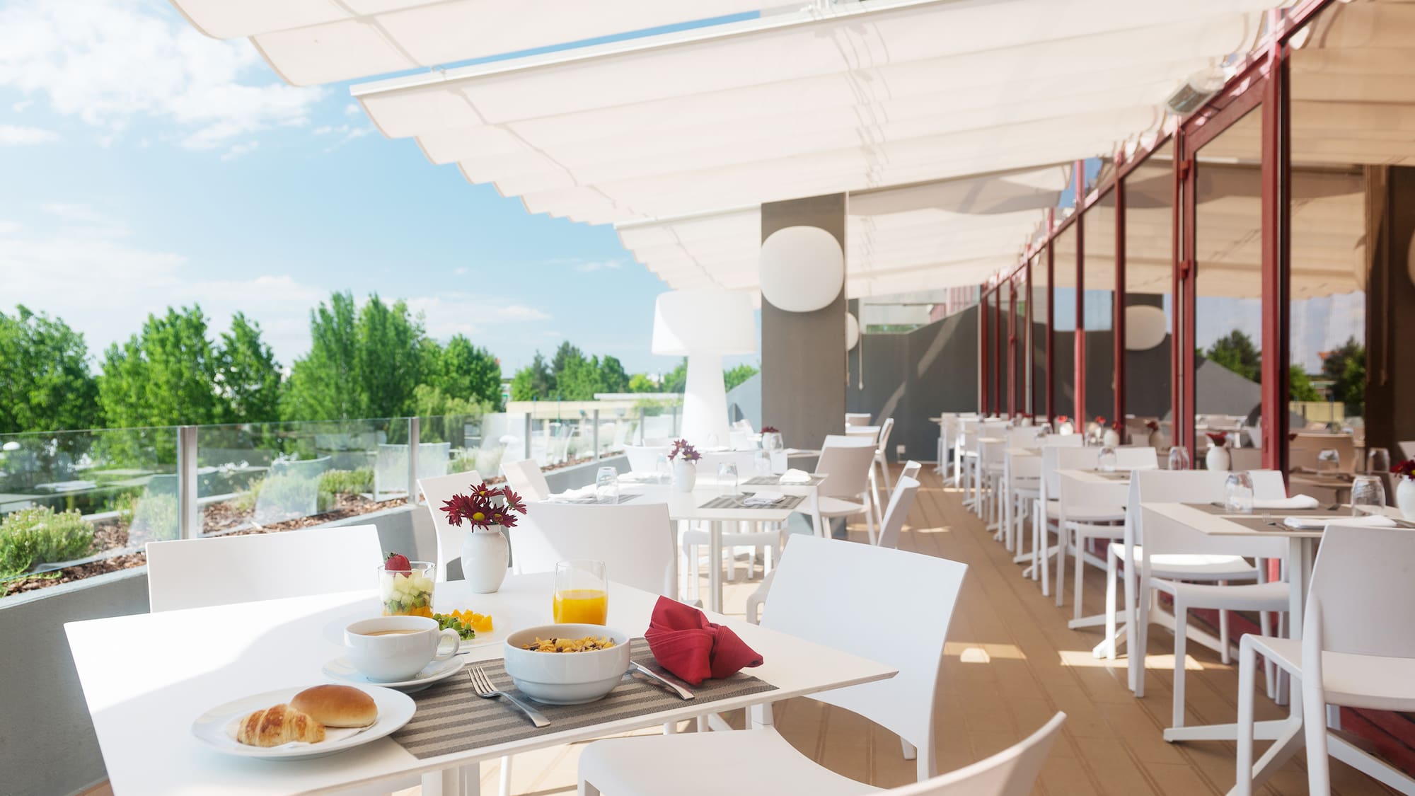 a table with food on it