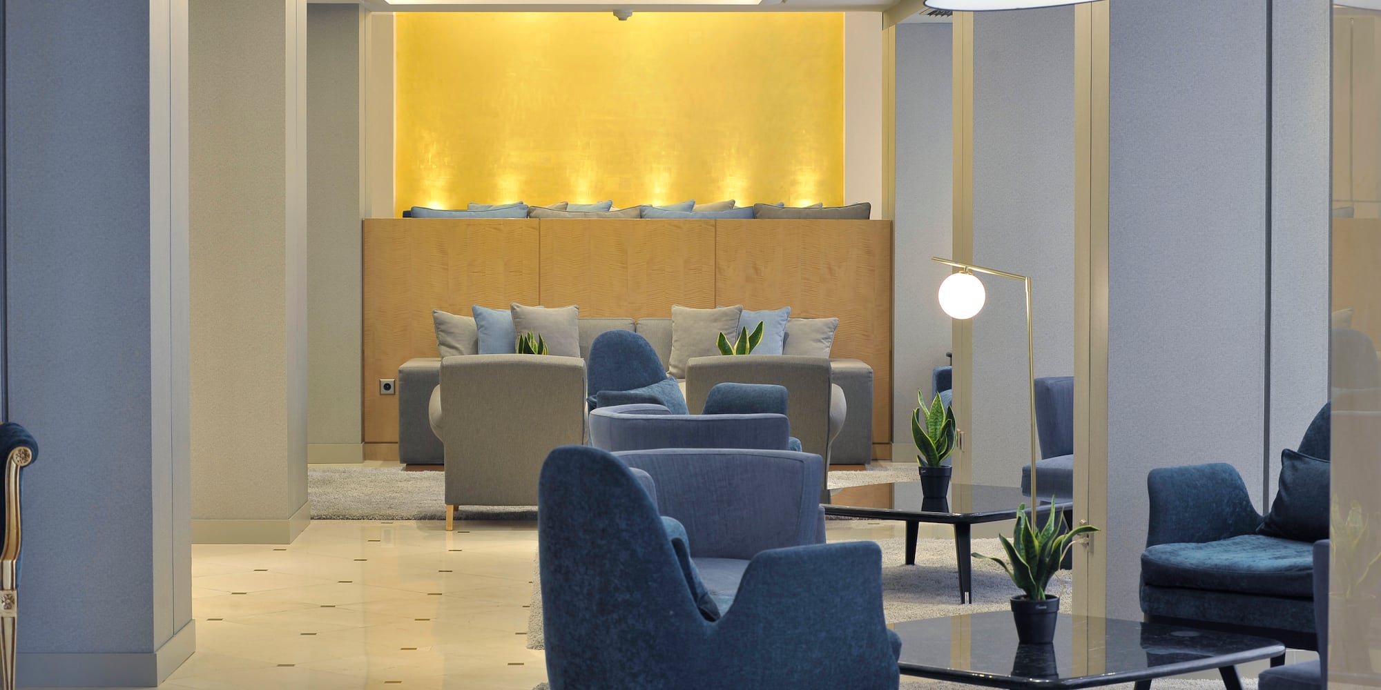 a room with chairs and tables