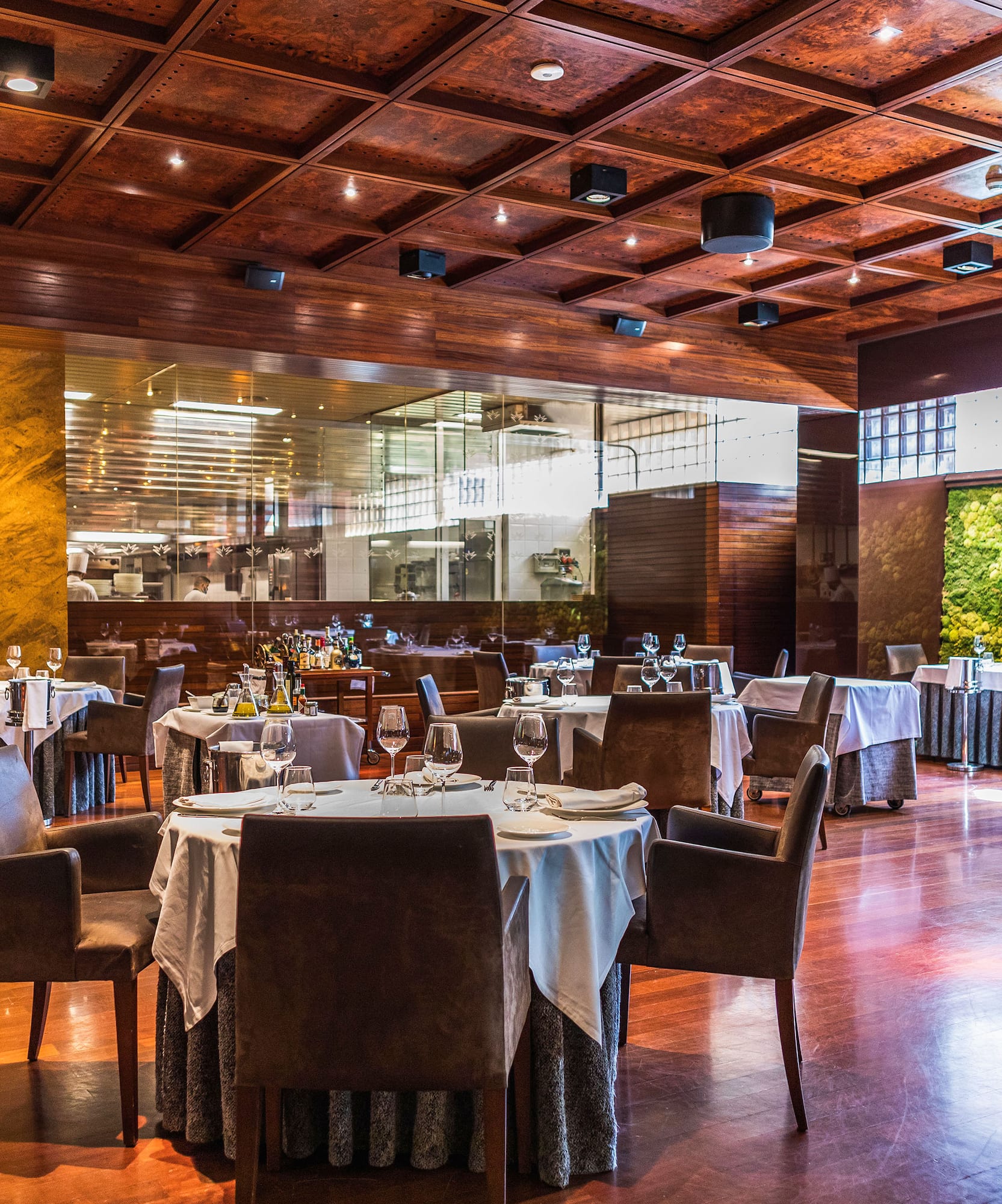 a restaurant with tables and chairs