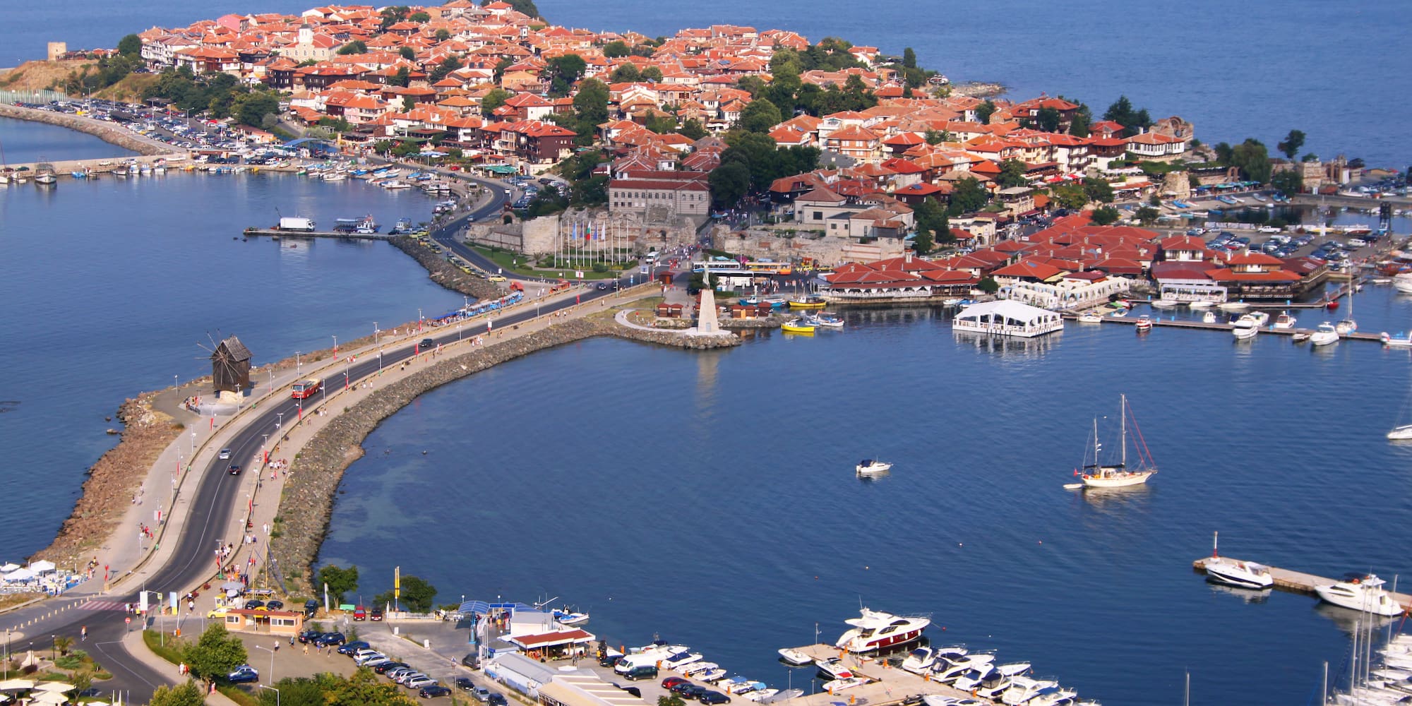 a city on a body of water