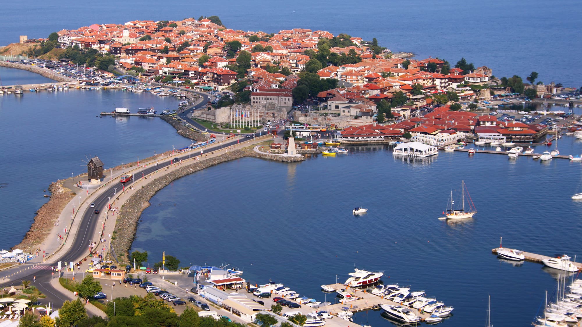 a city on a body of water