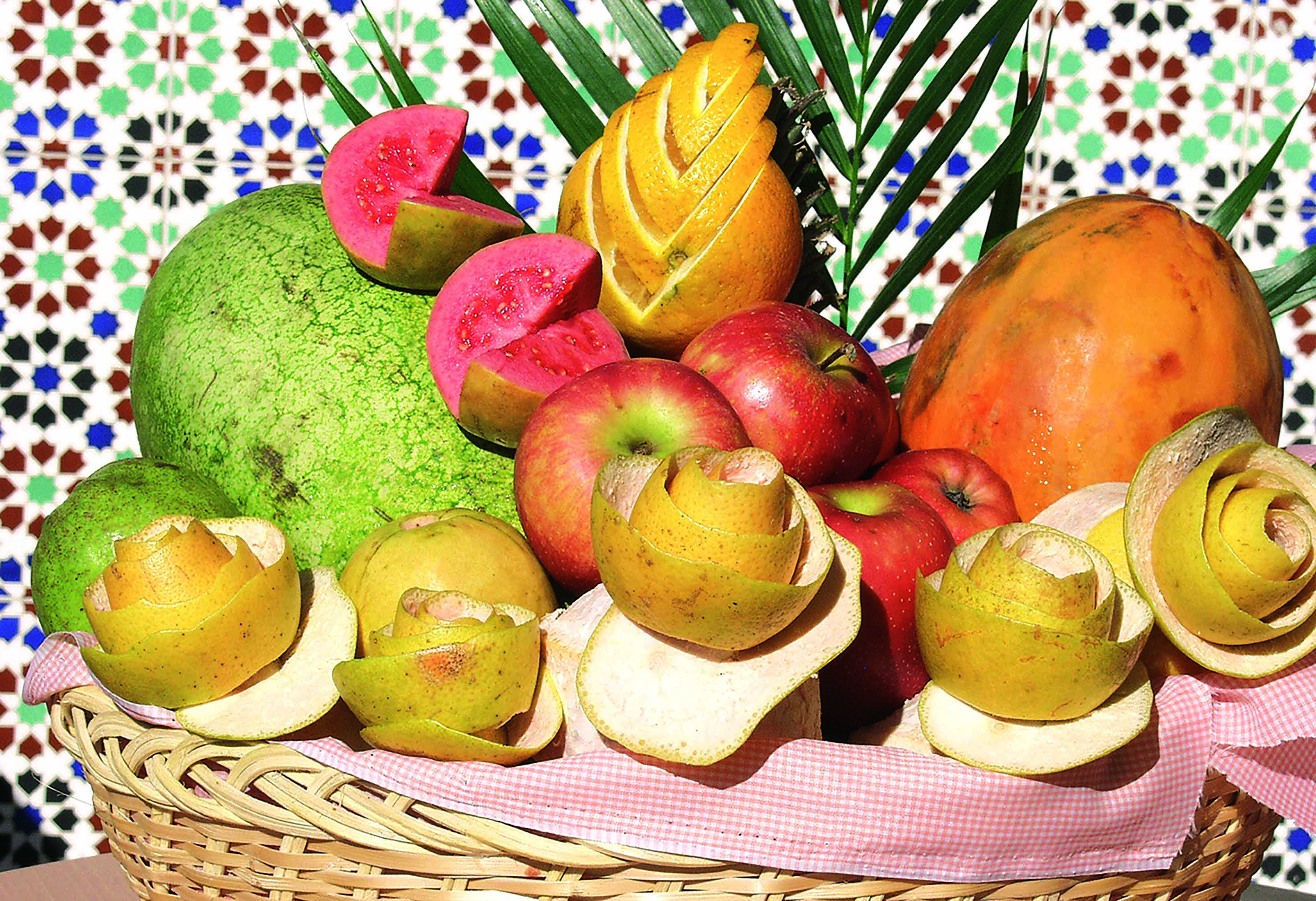 a basket full of fruit