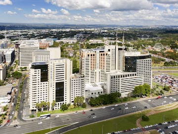 a large white building with many windows