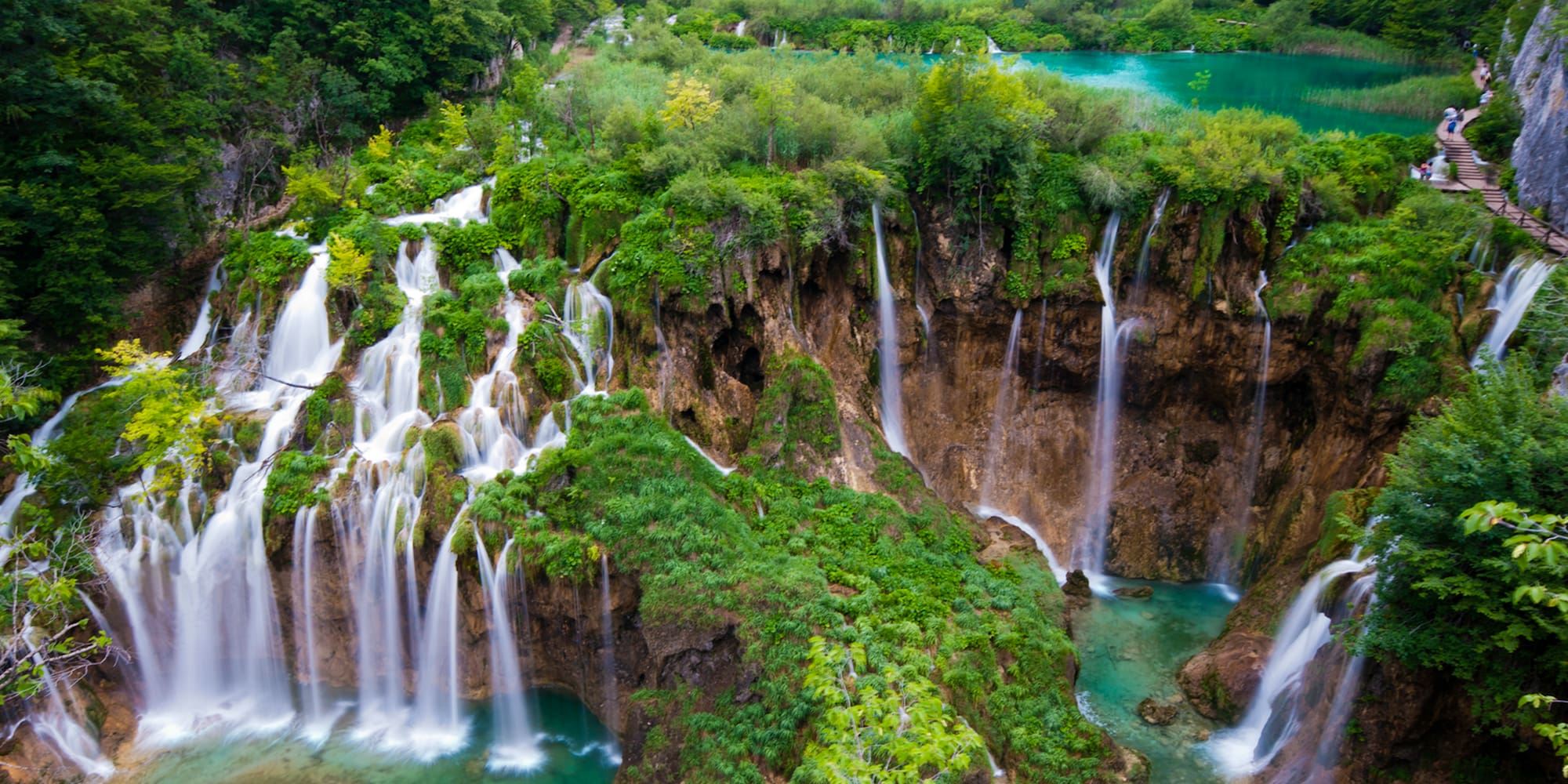 Plitvice Lakes National Park surrounded by trees