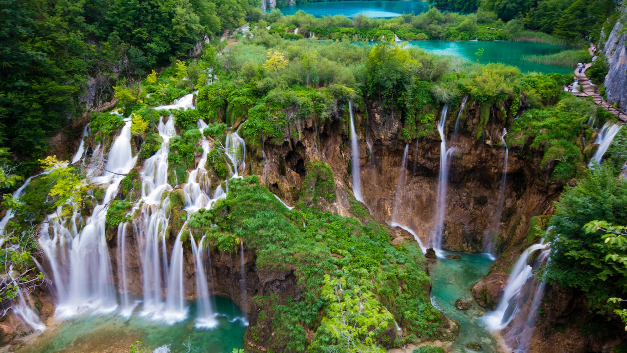 Plitvice Lakes National Park surrounded by trees
