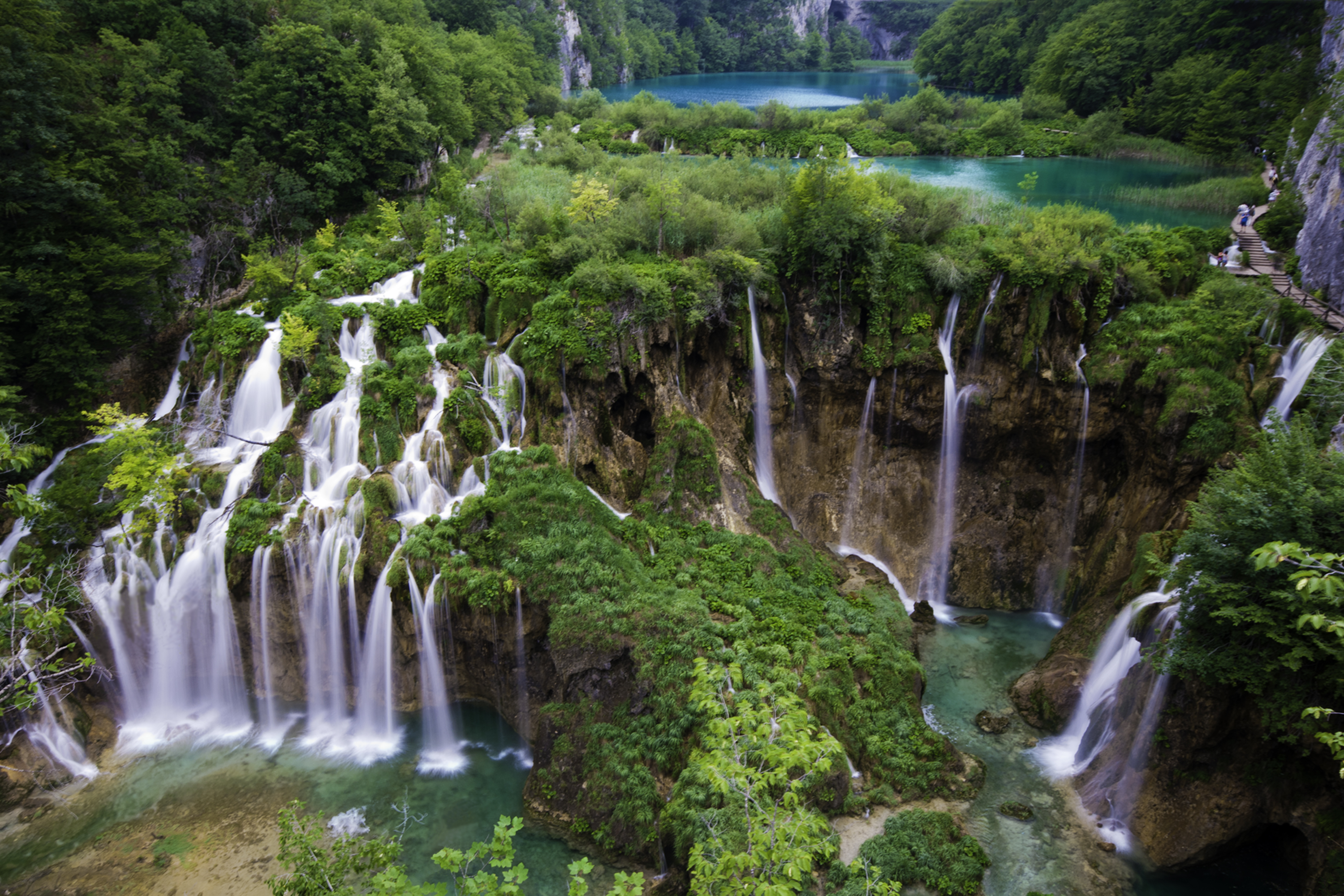Plitvice Lakes National Park surrounded by trees