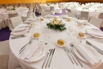 a table set for a party